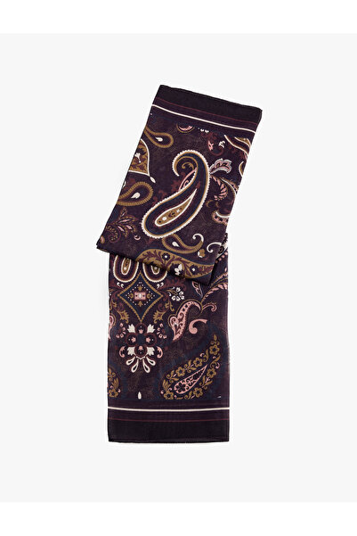 Koton Şal Desenli Kare Saten Fular Bandana