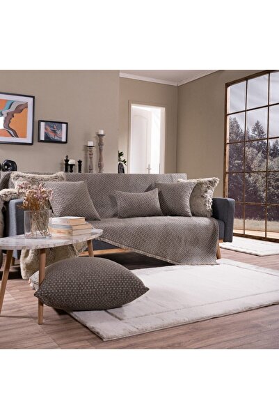 Teoran Throw Michigan 15 Choco Τριθέσιο 180x300 cm