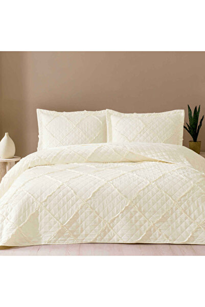 Taç Lavi Double Bedspread Ecru