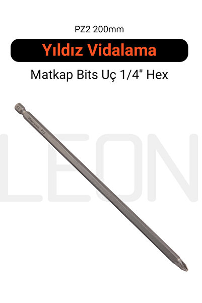 Klaus Tech. PZ2 Impact Bits Uç 200 mm Mıknatıslı Yıldız Vidalama Ucu 1/4"