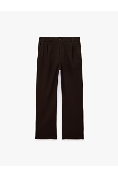 Koton Elastic Waist Buttoned Pocket Detailed Regular Fit Chino Trousers