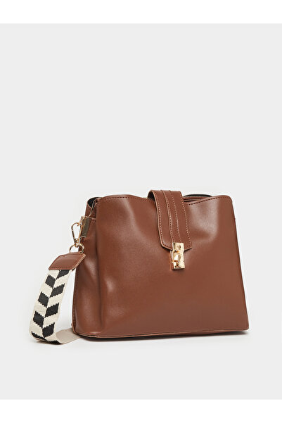 Styli Wide Strap Bag with Turn Lock Closure