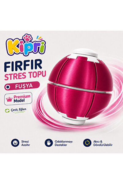 Kipri Spinner Ball Rulmanlı Fırfır Stres Topu Bas-Çevir 3D Baskı Fidget Oyunc...