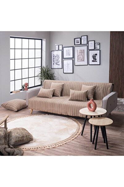Teoran Throw Jersey 05 Beige Τριθέσιο 180x300 cm