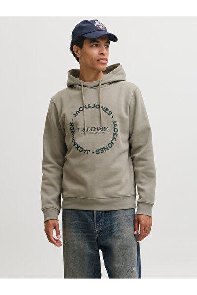 Jack & Jones هودي بطبعة الزيتون