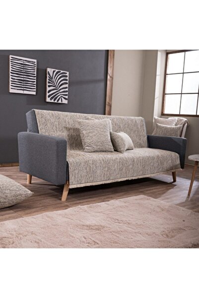 Teoran Throw Nashville 02 Greige Τριθέσιο 180x300 cm