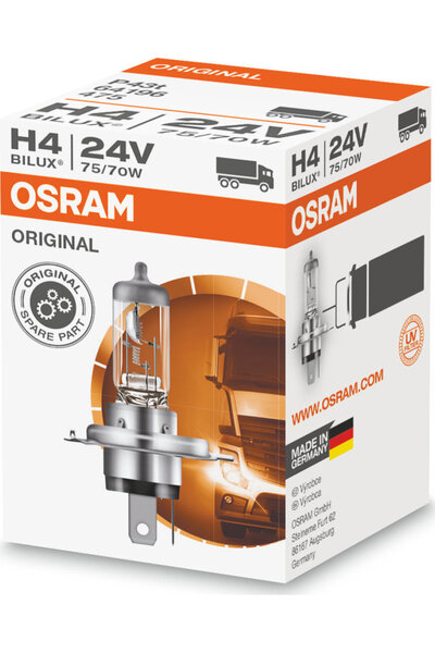 Osram Λάμπα Αυτοκινήτου Γνήσια Σειρά H4 Αλογόνου 24V 75/70W (64196-01B)