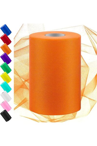 Swpeet Supbet 6Inch X 100 Yards Red Polyester Tulle Fabric Roll Tulle Fabric ...