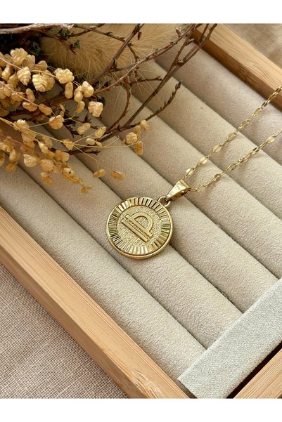 Tiştok accessory Kadın Paslanmaz Çelik Gold Renk Terazi Burcu Çelik Kolye
