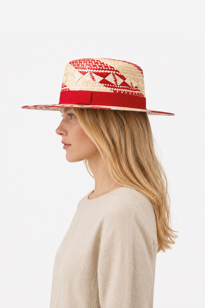 Nordbron Orkney Hasır Şapka Straw Hat Tokalı Yazlık Şapka
