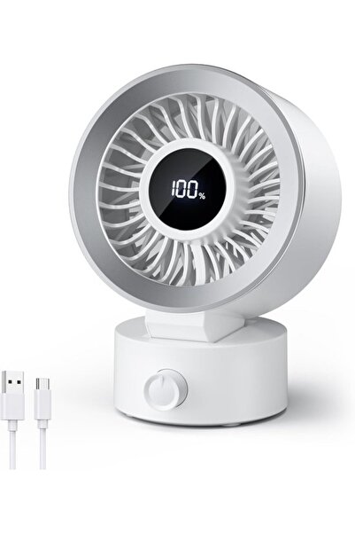 Morvena Picks Mini ventilator de birou - baterie reîncărcabilă de 1200 mAh - ...