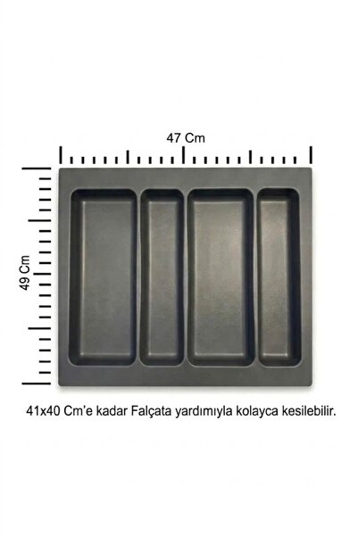 Bürke 47x49 cm Çekmece İçi Kepçelik kaşıklık Organizer ( 42*40 Cm'e Kadar Kes...