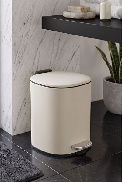 Digithome Pedallı Çöp Kovası Koyu Krem 3 Lt - THN62143