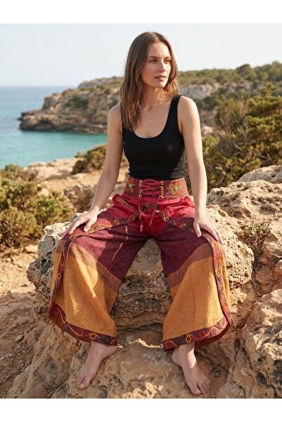 Kapaklı Bohem Tarzı Pantolon
