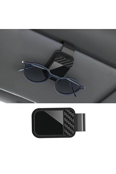 Morvena Picks Clip universal pentru ochelari de mașină cu aspect fibră de car...