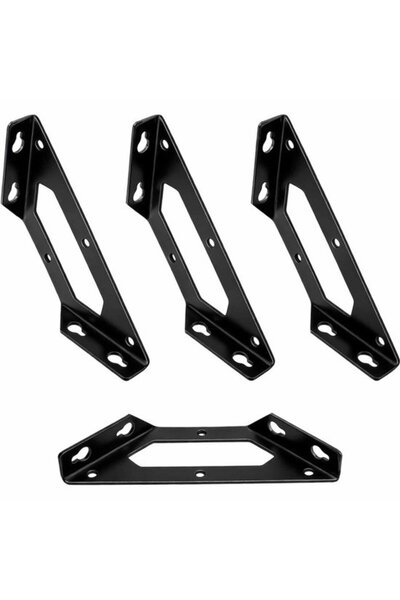 Morvena Picks Conector colț pentru colț - Placă fixă din oțel inoxidabil - Ca...