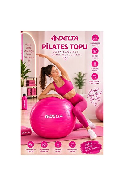 Delta Σετ μπάλας και αντλίας Pilates σε κουτί Deluxe 65 εκ., κατάλληλο για άτ...