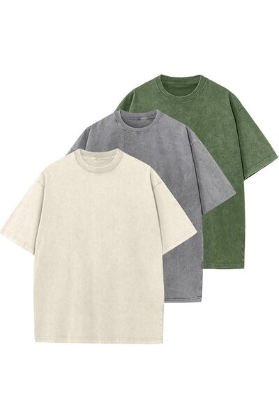GENERAL Cotton T-Shirt Plus Size Oversize Short Sleeve Fashion Style Loose Fi...