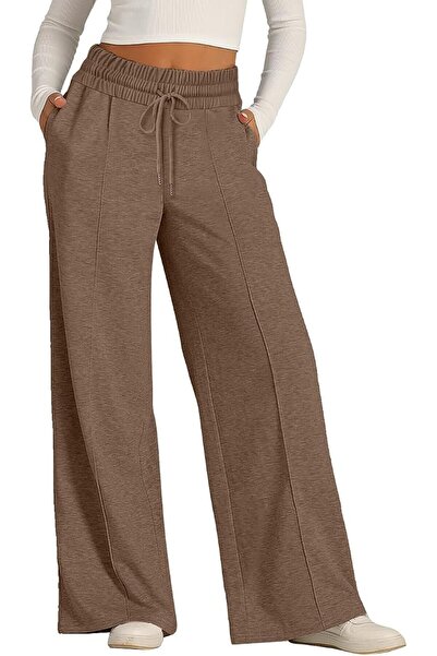 GENERAL Women's Athletic Pants Wide Leg Lightweight High Waist Sweatpants wit...