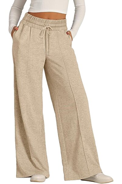 GENERAL Women's Athletic Pants Wide Leg Lightweight High Waist Sweatpants wit...