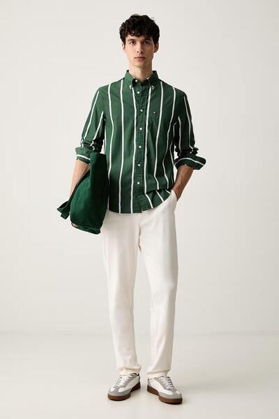 Tommy Hilfiger SPACED STRIPE POPLIN RF SHIRT