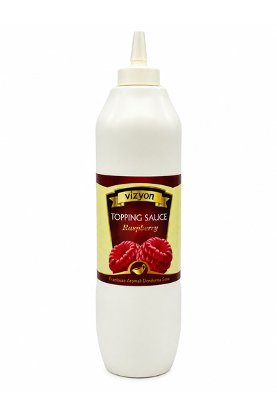 VİZYON DONDURMA SOSU FRAMBUAZ AROMALI (TOPPİNG) 1000GR.