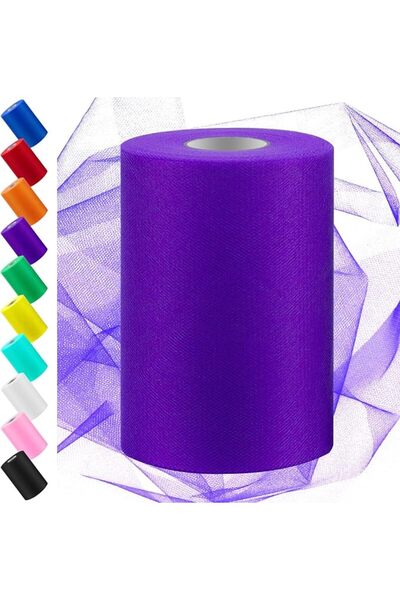 Swpeet Sobite 6 Inch X 100 Yards Black Tulle Fabric Roll, Tulle Fabric Roll, ...