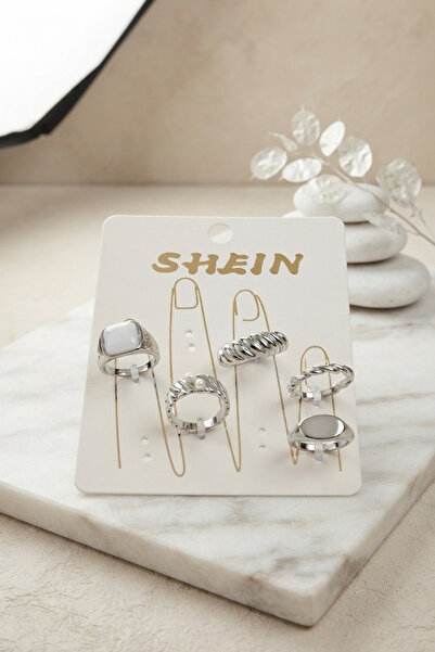 Lisinya Silver Color Brass Bohemian Ring Combination Byk4263 -