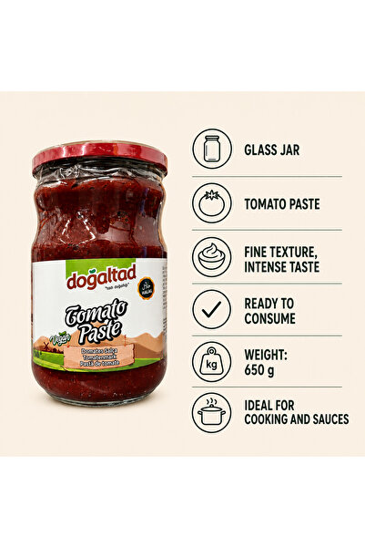 DOĞALTAT Pasta de Tomate DOĞALTAT, Set 3 X 650 g