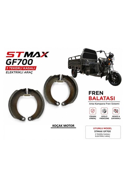 KOÇAK MOTOR Stmax GF700 3 Tekerli Kasalı Elektrikli -AKalite- Arka Fren Balat...