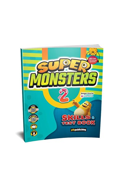 yds publishing 2. Sınıf Super Monsters 2 Skills + Test Book YENİ (İki kitap t...