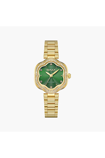 Omax Women's Analog Asymmetric 32 MM Metal Clasp Watch | SQ-CS016GD1S3