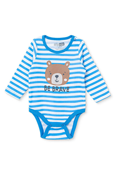 ebebek Hello Baby HelloBaby Erkek Bebek Uzun Kol Body Çıtçıtlı Yaka Uzun Kol