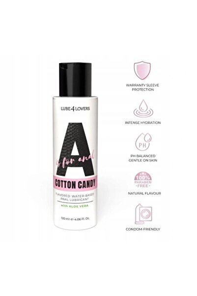 Lube4Lovers Lubrifiant A is for Cotton Candy, Aroma Vata de Zahar, Pe Baza de...