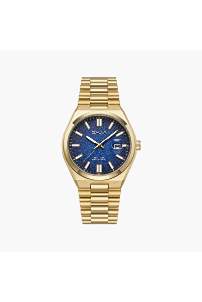 Omax Men's Analog Round 42 MM Butterfly Buckle Watch | 00PSD001G019