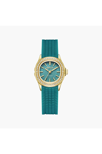 Omax Women's Analog Round 28 MM Butterfly Buckle Watch | SQ-ESS002G66I3