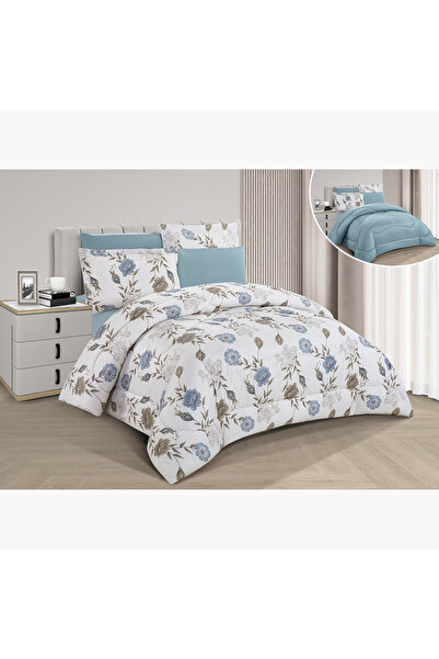 unique home collection Floral Reversible Comforter King Set