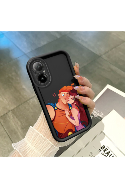 ucuc حافظة سيليكون سوداء متوافقة مع Realme C67 4G مقاومة للصدمات مع حماية للك...