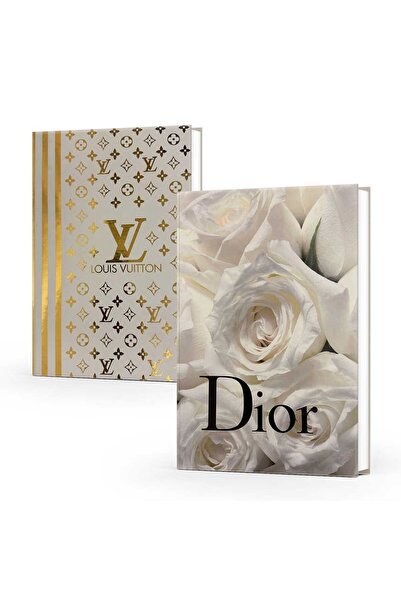 Dermabor Dekoratif Kitap Dergi Görünümlü Kutu 2'li Set Decorative Book Lookin...