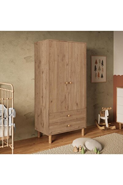 Bimossa KG2050 Bunny Sepet 80 cm, 2 Kapaklı Gardırop, 2 Çekmeceli Yüksek Ayak...
