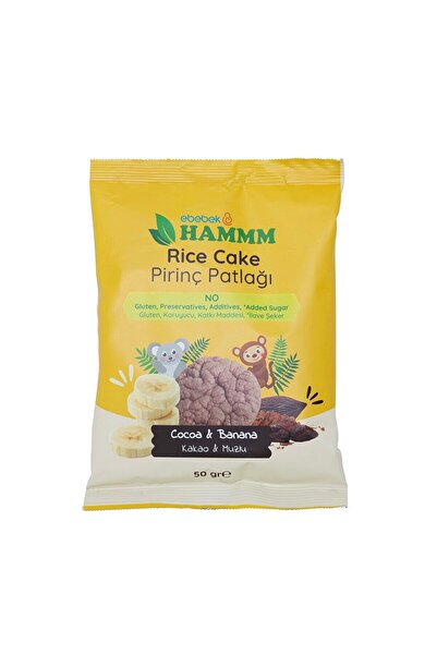Hammm Pirinç Patlağı Kakaolu Muzlu 50 gr