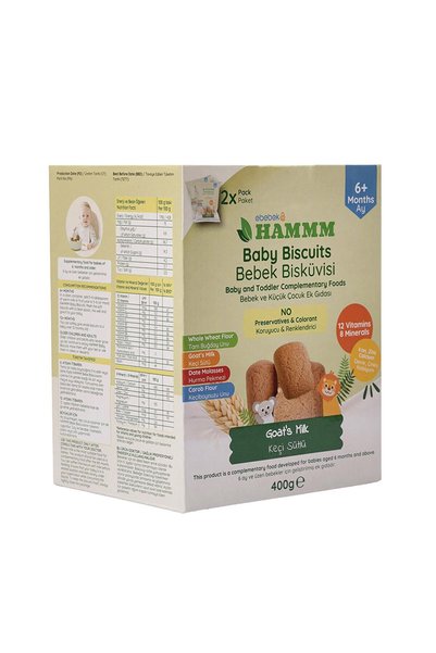 Hammm Keçi Sütlü Bebek Bisküvisi 400 gr