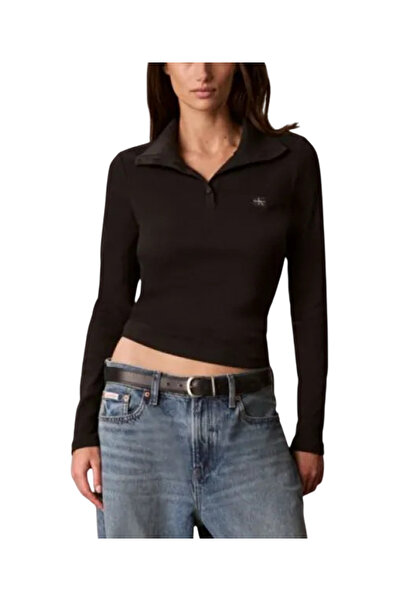 Calvin Klein Γυναικείο Μακρυμάνικο Top Μαύρο LV047H203G-UB1