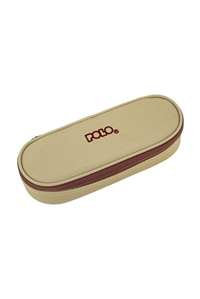 Polo Duo Box Κυλινδρική Κασετίνα 937003-7432 Μπεζ/Μπορντό