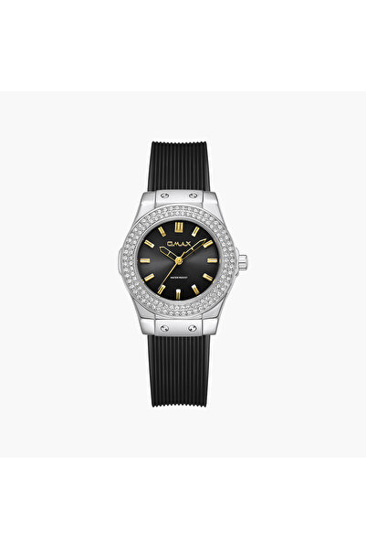 Omax Women's Analog Round 30 MM Strap Buckle Watch | SQ-BSS002P22I3