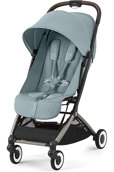 Cybex عربة أطفال اورفيو بإطار بني داكن ذهبي من سايبيكس، ستورمي بلو