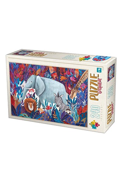 D-Toys Kürti Andrea Puzzle - Animale sălbatice - Puzzle cu 240 de piese - Tro...