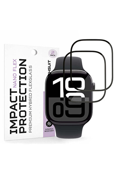 Techsuit Folie de protecție pentru Apple Watch 10 46mm, - negru