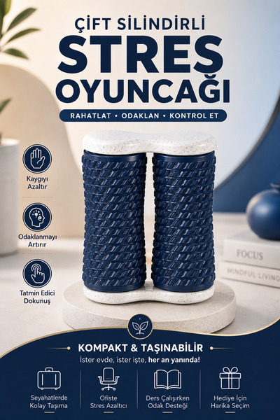 Impress Çift Silindirli Stres Oyuncağı, Duyusal El Egzersizi Fidget Oyuncak, ...