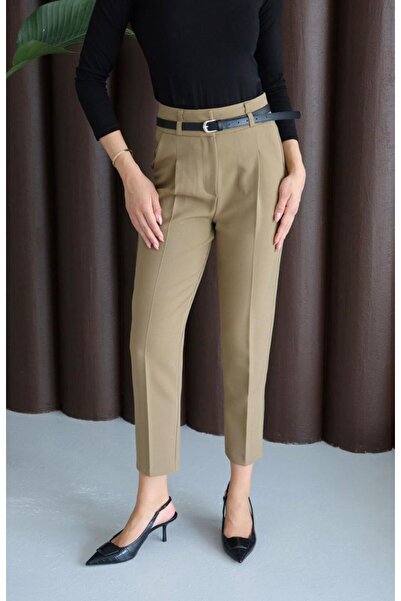 My Blog Khaki Belted Trousers - 2Y3790